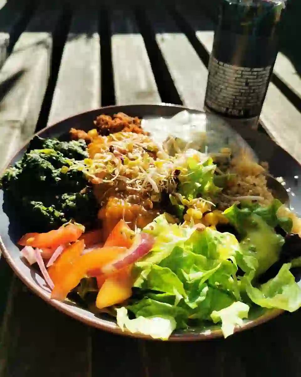 Die Sonnenstrahlen und #ernas_mittagstisch genießen. 🌞😎 Danke für das Foto, Lisa! Grüße an alle Sonnenanbetenden! @buntebutze