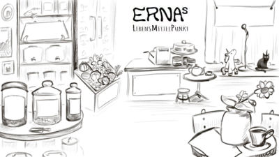 Webseitenillustration Frau Erna