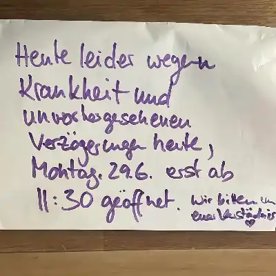 Heute ist leider so ein Montag🫣 erst ab 11:30 geöffnet. #ernas_aktuelles
