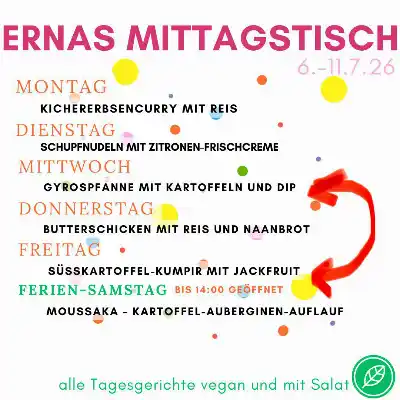 Kleines Update aufgrund von Lieferengpass!!! Heute gibt es leider kein Gyros. Dafür zaubern die KüchenErnies euch heute leckere Süßkartoffel-Kumpir mit Jackfruit! Am Freitag sollte das Gyros dann wieder da sein und wird euch mit lecker Kartoffeln und Dip serviert! :) #ernas_wochenplan #ernas_aktuelles #vegan #selbstgemacht #vollökoundso